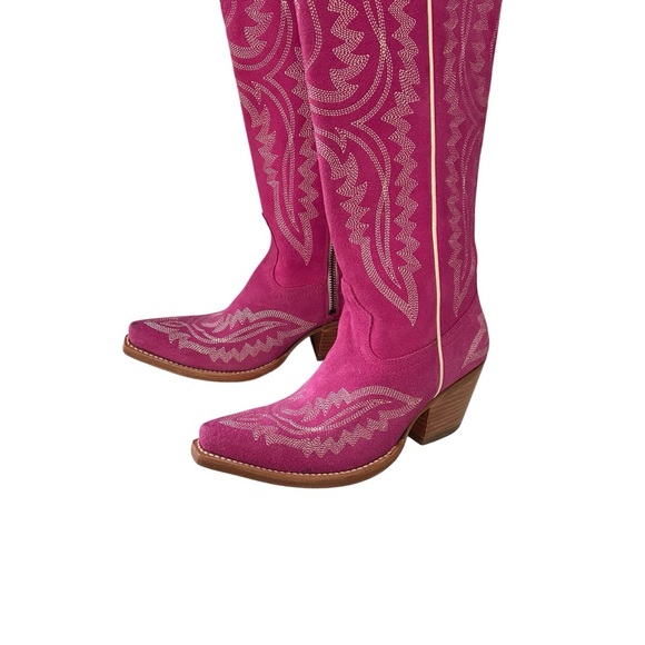 Pink Ariat Casanova Western Cowboy Boots Sz 8 - Picture 4 of 6